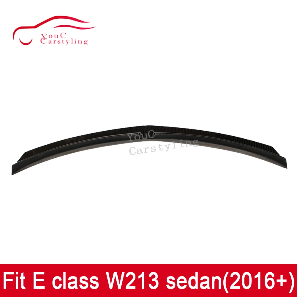 W213 спойлер из углеродного волокна V образный бампер багажника для Mercedes E класса 4