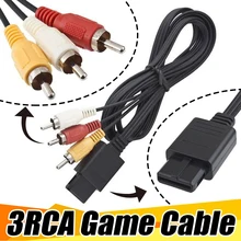 Новый 1 8 м 6 футов AV TV RCA видео кабель для SNES игровой куб nasud n64/64 SFC 2