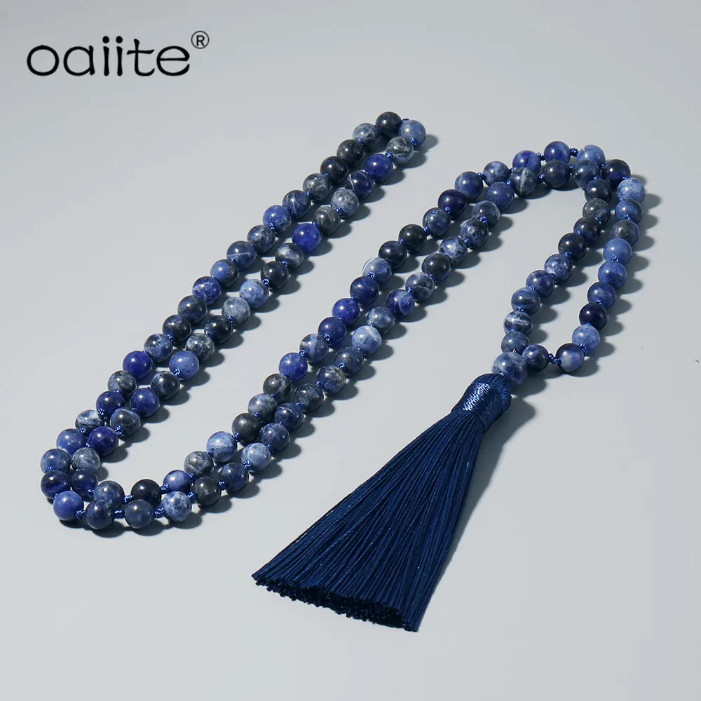 Ожерелье OAIITE Relax Mala бирюзовый камень ожерелье для йоги ювелирные изделия Japa