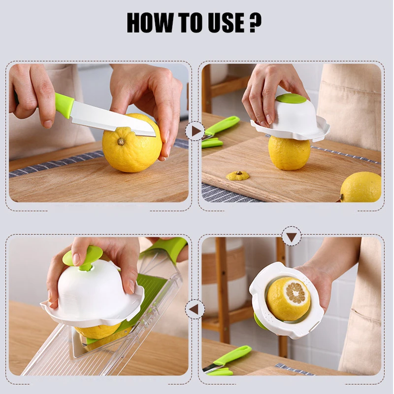 Ручной измельчитель для овощей Mandoline V Slicer с 5 сменными лезвиями овощерезка
