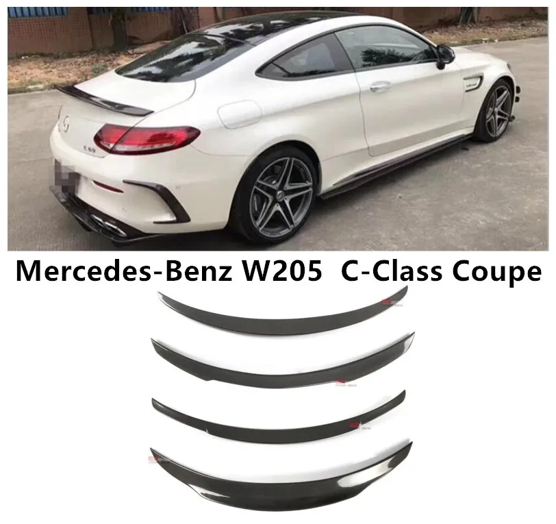 Carbon Fiber Spoilers For Mercedes Benz W205 C Class Coupe C200 C300 C63 2015 2019 Wing Lip Spoiler High Quality Car Accessories Spoilers Wings Aliexpress