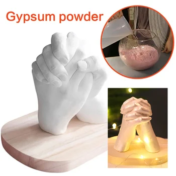 

3D Handmade Mini Handprints Footprints Model Powder Gifts Mold DIY Hand Foot Casting Kit Clone Powder Set JS22