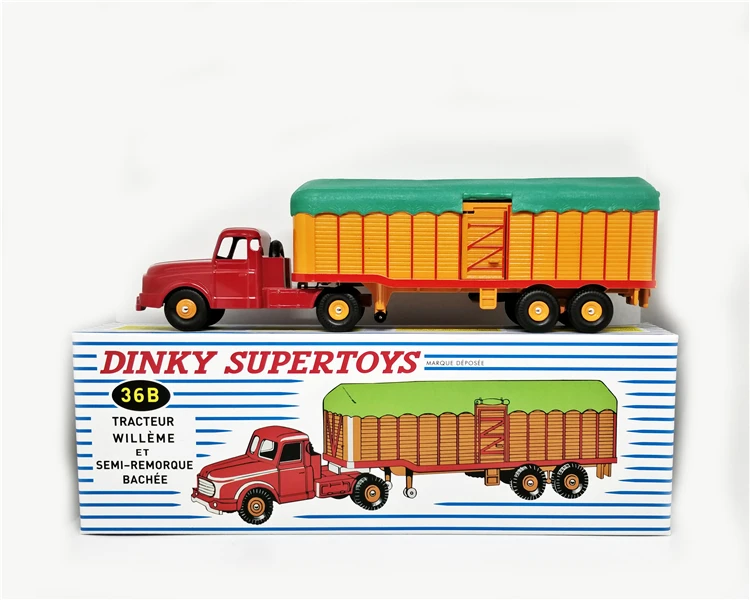 Dinky Toys 1:43 Tracteur Willeme ET Semi-Remorque# 36B антикварные модели эксклюзивные Автомобильные Игрушки из сплава для детей