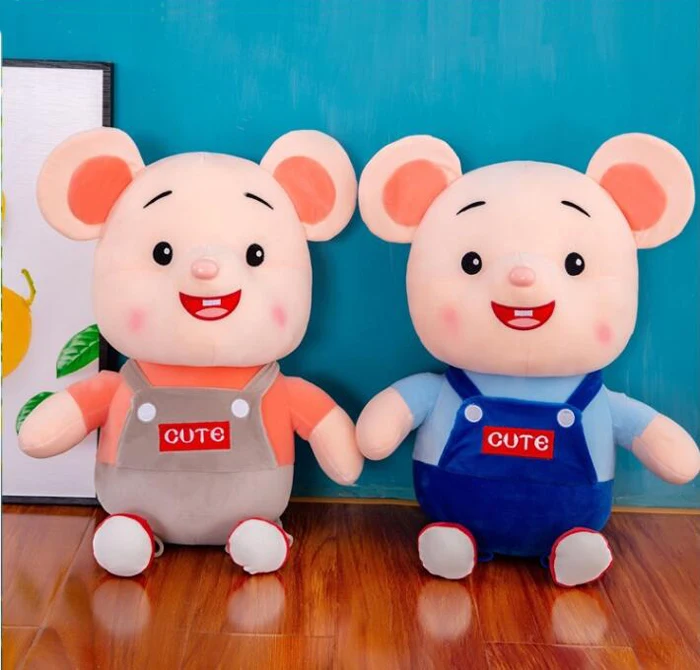 Kawaii мультфильм мышь плюшевые игрушки чучела животные мышь талисман кукла мягкая короткая плюшевая кукла-Подушка Детские игрушки подарок