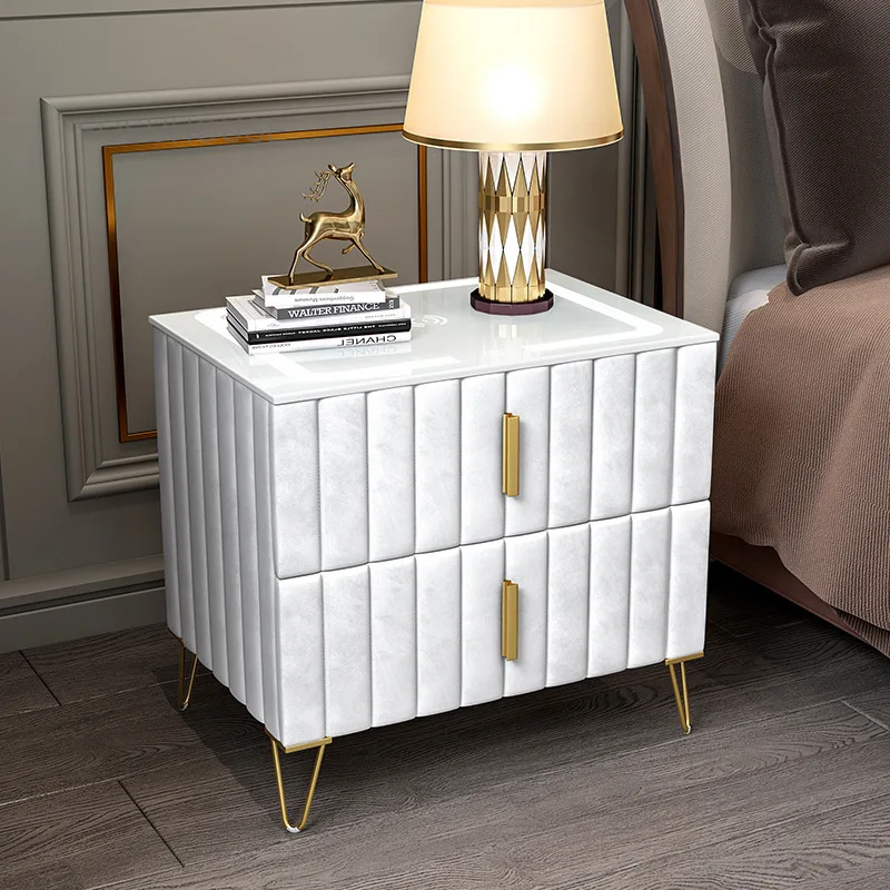 Intelligent Bedside Table Simple Modern Wireless Rechargeable Nightstands Bedroom Furniture Multi-functional Small Nightstand