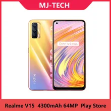 NEW  Realme V15 6GB 128GB 5G  6.4" FHD+ SuperAMOLED Dimensity 800U Octa Core 4300mAh 64MP 50W Fast Charger Mobile Phone
