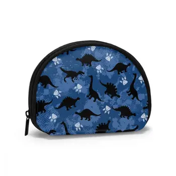 

Wallets Women Zipper Coin Purses Clutch Wallet Female Money Credit Card Holder Black Dinosaurs Abstract Grunge Background