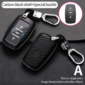 Carbon Fiber Car Smart Key Cover Case Fob For Changan CS75 EADO CS35 RAETON CS15 V3 V5 V7 Key Cover Case Remote Folding Shell
