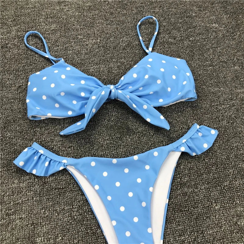 Dot Swimsuit Bandeau Bikini Women Swimwear Ruffles Sexy Bathing Suits Female Beach Wear Women 2020 Bikini Set S-L Swimming Suit Dot Swimsuit Bandeau Bikini Women Swimwear Ruffles Sexy Bathing Suits Female Beach Wear Women 2020 Bikini Set S-L Swimming Suit