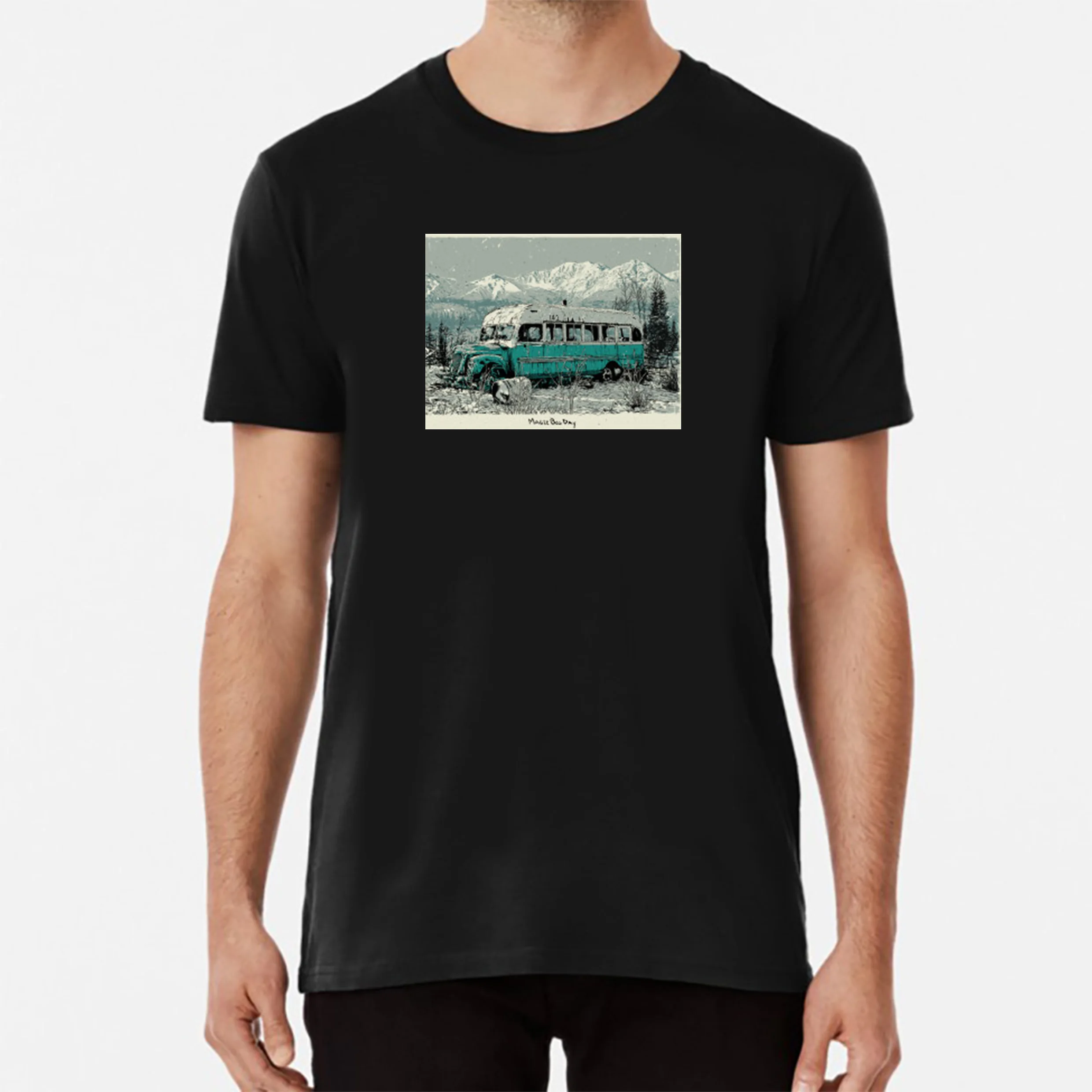 Мужская футболка Magic Bus Day от Daniel Nash posterposse для женщин и мужчин|Футболки| |