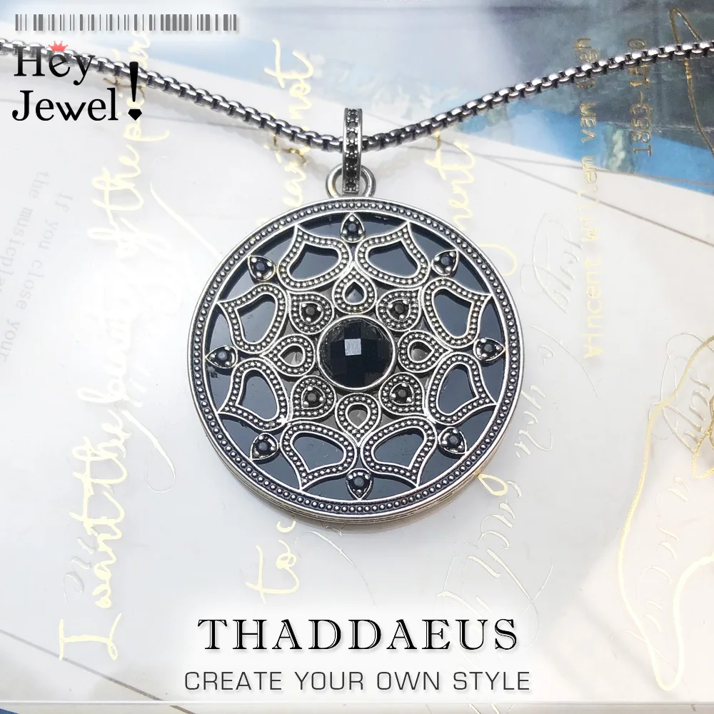 Ожерелье с подвеской в виде Черного Лотоса 2018 Классическая цепочка из звеньев