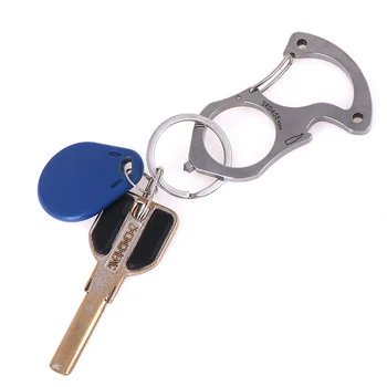 

1pc Practical New Stainless Steel Outdoor Camping Survival Tools Key Chain/ring/buckle Edc Tool Parts