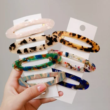 

INS Fashion Acetate Geometric Hair Clips For Women Girls Sweet Hairpins Barrettes Hair Accessories
