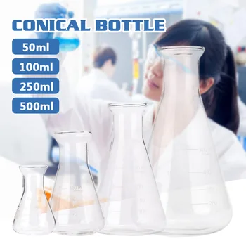 

50ml-500ml Borosilicate Glass Beaker Furniture Wine Container Cheap Erlenmeyer Kitchen Useful Quantitative Analysis