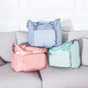 

Travel Bag Shoulder-Hand Travel Bag Top Grade Quality Korean-style Hipster Foldable Memory Fabric Trolley Bag