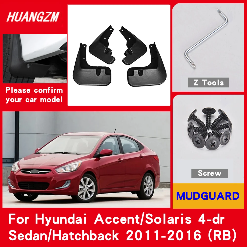 Car Fender Mud Flaps For Hyundai Accent Solaris Rb 20162011 Mudguards