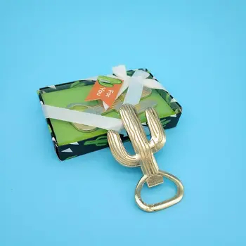 

Wedding Favors or Promotion Gifts Gold Cactus Bottle Opener