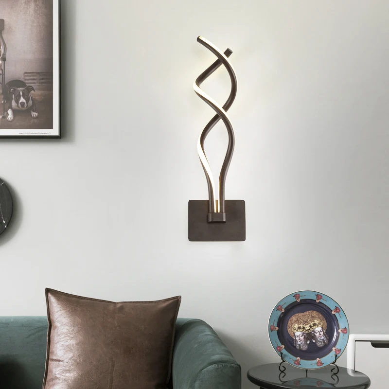 

Northern Europe Concise Modern Bedside Lamp Wall Lamp Led Bedroom Aisle Stairs Originality Personality A Living Room Background