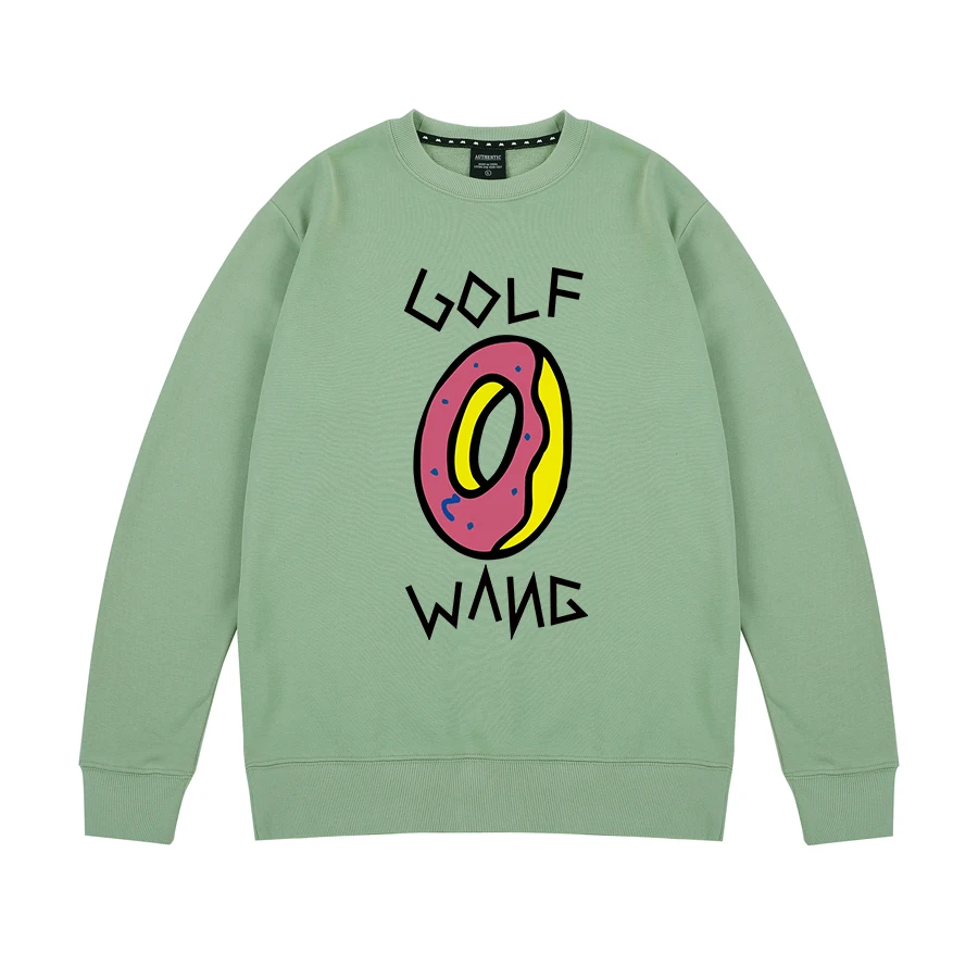 Принадлежности для гольфа Tyler The Creator для мальчиков с цветочным узором OFWGKTA мужские свитера и толстовки женские скейт рисунок Frank Ocean Harajuku стиль унисекс, чесаный хлопок - Цвет: Matcha green