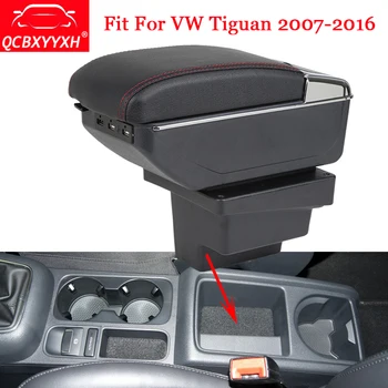 

QCBXYYXH Car Styling ABS Car Armrest Box Center Console Storage Box Holder Case For Volkswagen VW Tiguan 2007-2016 Accessories