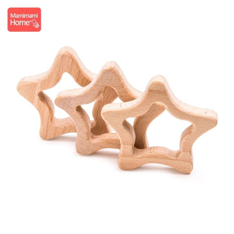 

Mamihome 1se Baby Wooden Teether Star Pendant Diy For Nursing Bracelets Bpa Free Beech Rodent Wooden Blank Toys Children'S Goods