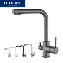 Ledeme waterfilter torneiras de cozinha misturador filtro de água potável multi-cor torneira da cozinha pia da torneira de água preto branco