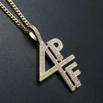 

4PF Pendant Full AAA Cubic Zircon Micro Paved Four Pockets Full Bling Iced Out Necklace For Men Jewelry