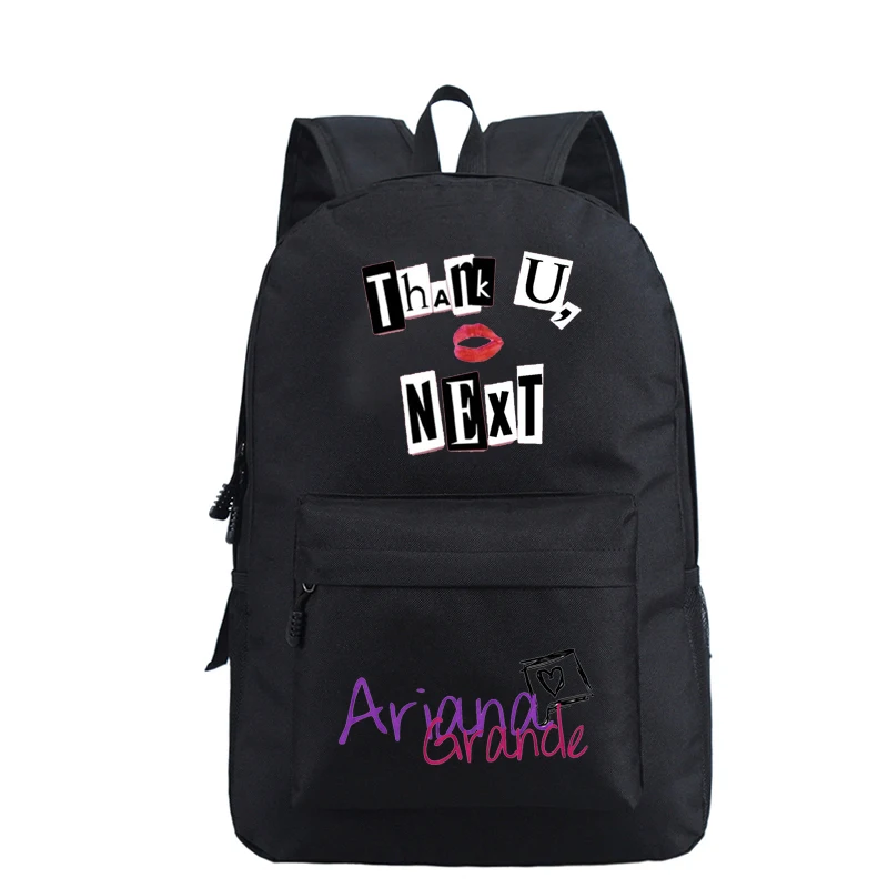 Ariana Grande Thank U Next принт для девочек плечевой рюкзак сумки Mochila Feminina Подростковая школьная сумка женские рюкзаки для путешествий