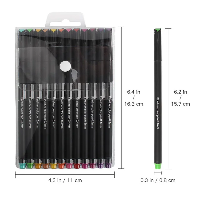 Colorful Fine Liner Pen Set Journal Pena 0.4 Mm Micron Fineliners  Menggambar Sketsa Spidol Tiralineas Seni Spidol Brashpen - AliExpress
