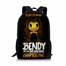 HaoYun модный детский рюкзак Бенди и чернильная машинка с рисунком школьные сумки для книг мультяшный Готический дизайн подростковая школьная сумка