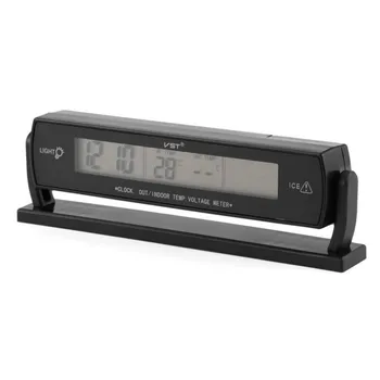 

Hot 3 in1 Digital LCD Clock Screen Car Auto Vehicle Time Clock Temperature Thermometer Voltage Voltmeter