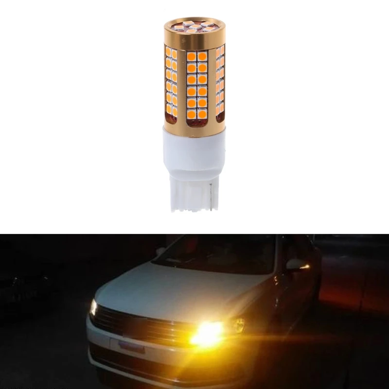 1 шт. 7440 T20 3030 78SMD Canbus светодиодный светильник сигнала поворота автомобиля Янтарный Желтый