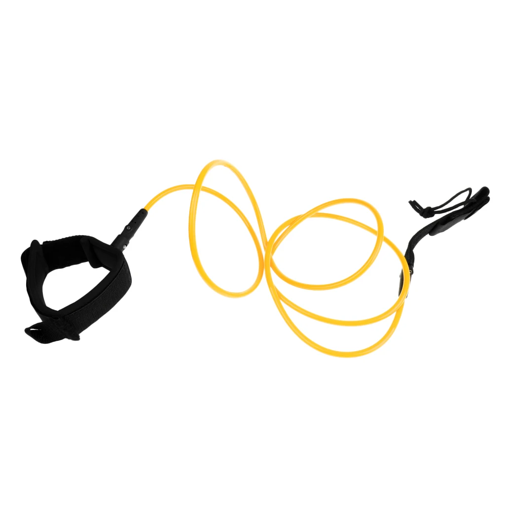 6ft Straight Surfboard Leash 7mm Leg Rope Surf Leash Double Swivels