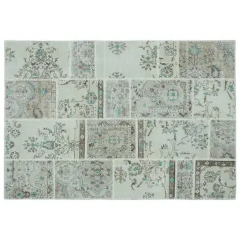 

Handmade Beige Vintage Overdyed Patchwork Area Rug 160x231 Cm-5'3''X7'7''