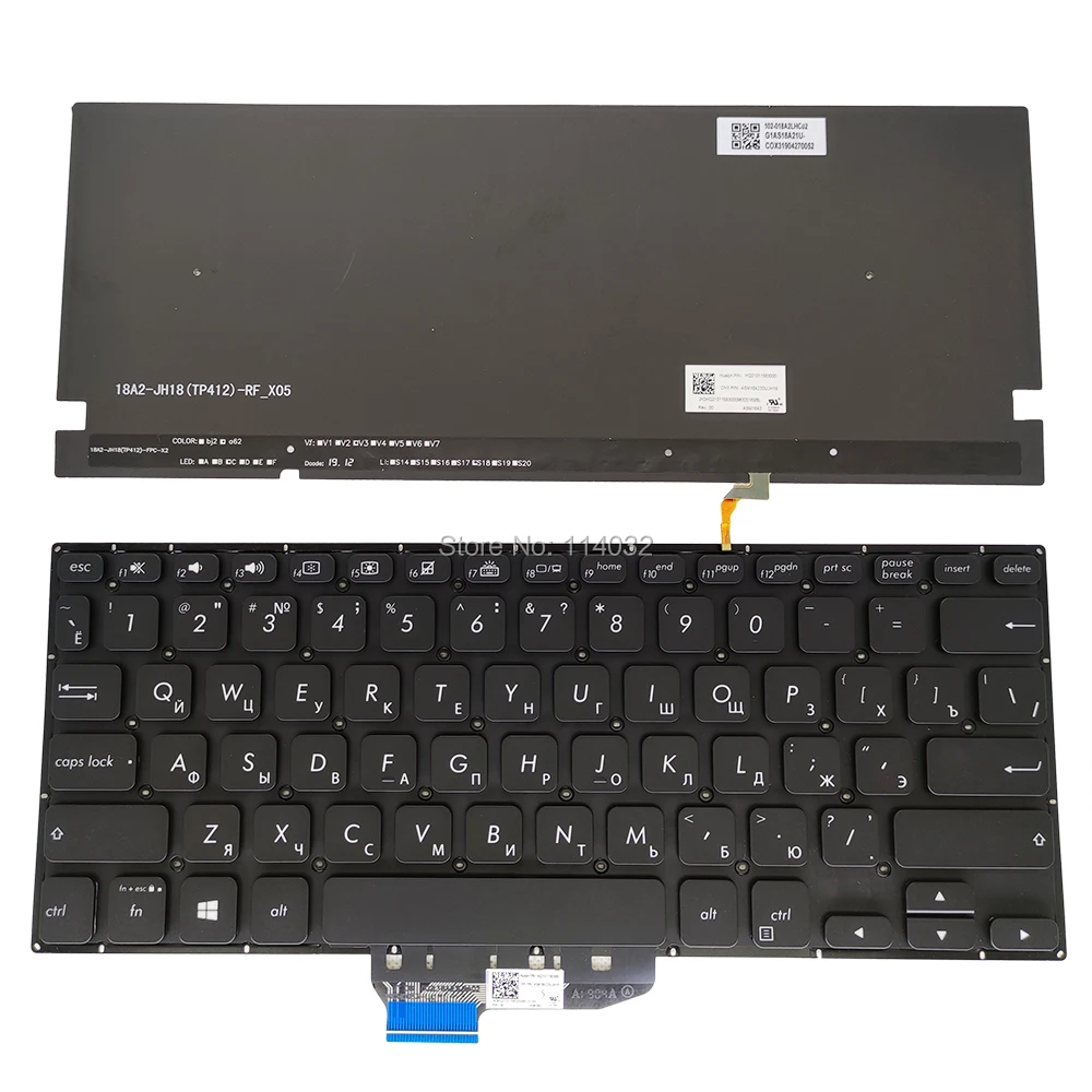 Teclado retroiluminado tp412 substituição teclados para asus
