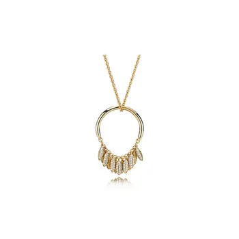 

Original 925 Sterling Silver Gold Shine Circle of Seeds Europe Pendant Necklace For Women Adjust Sliding Necklaces Gift Jewelry