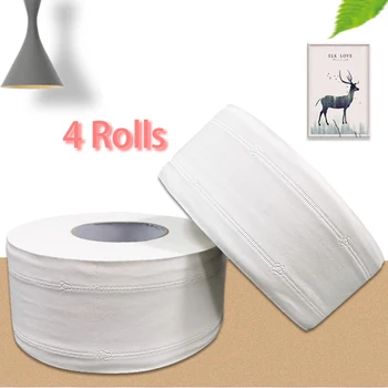

4Rolls 3Layer Toilet Paper Native Wood Toilet Paper Pulp Home Rolling Paper Toilet Tissues Strong Top Quality Water Absorption