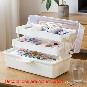 

Household Multi-Layer Oversized First Aid Box Kit Storage Case Organizer Medicine Cabinet Medicine Storage Boxes Bins Container