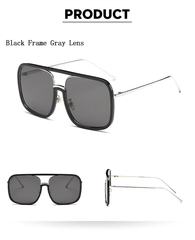 Oversize Square Frame Myopia Polarized Sunglasses for Women Men Neaisighted Shades Sun Eyeglasses Driving Spectacles Retro N5