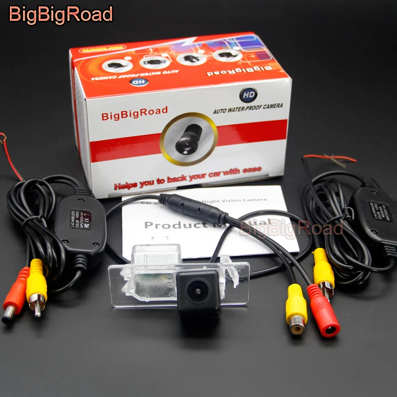 BigBigRoad для Skoda Octavia III 2013- Rapid 2012- Superb Combi B6 Fabia беспроводная камера заднего вида HD цветное изображение