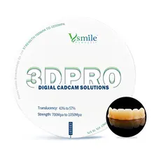 

Vsmile 3D Pro multilayer dental zirconia block for restoration high translucency high strengh for open CADCAM system