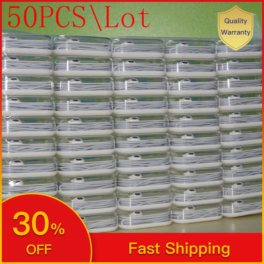 50PCS Lot Wholesale wire earphone For IPhone 7 8