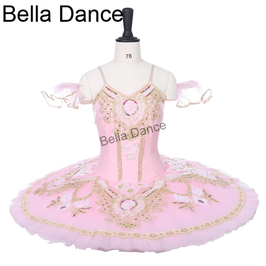 Professional Ballet Tutu Sugar Plum Pink Gold Women Girl Stage Peroformance Ballet Tutu Ballerina Dance Tutu8955
