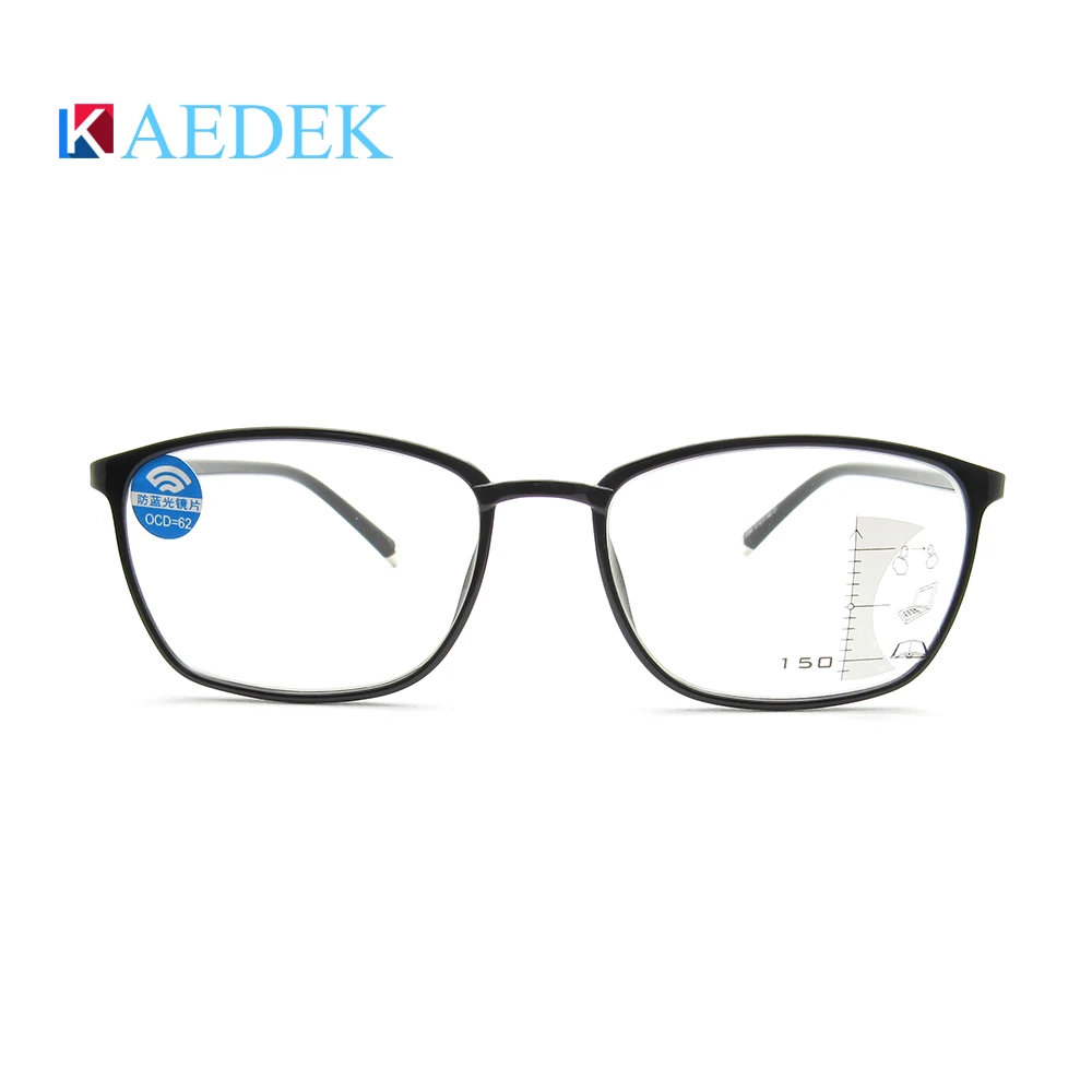 Прогрессивные Мультифокальные очки для чтения для мужчин и женщин, квадратный анти-синий светильник, оправа, близкий дальнозоркий диоптрий+ 1,0 1,5 2,0 2,5 3.0KB2515