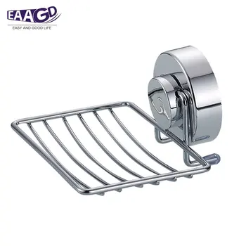 

1Set Kitchen Bathroom Stainless Steel Wall Shelves Storage Soap Suction Cup Durable for Home Decor