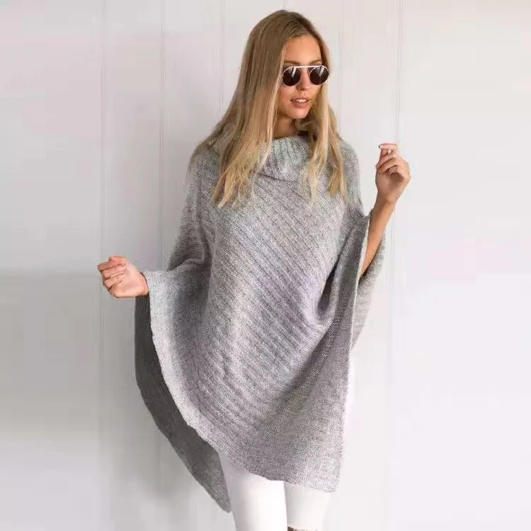 Women Clothes Turtleneck Irregular Shawl Sweater Fashion Sleeveless Pullover Knitwear Ladies Streetwear 2020 Fall New