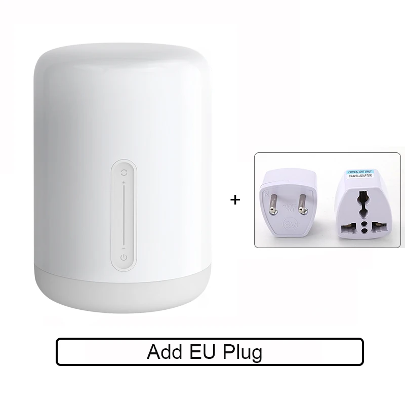 Add EU Plug Прикроватный светильник Xiaomi Mijia 2 светильник WiFi/Bluetooth светодиодный светильник работает с Apple HomeKit умный Внутренний Ночной светильник - Цвет: Add EU Plug