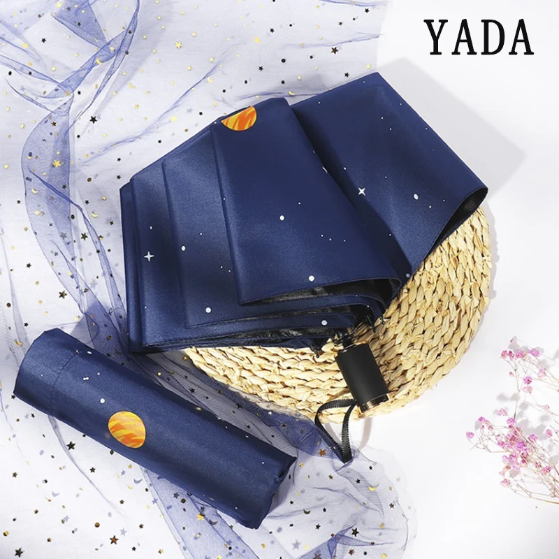 YADA Creative Star Universe Series Umbrella Fold Rainy Stellar Planet UV Rainproof Sun Parasol Umbrellas Female YD237 | Дом и сад