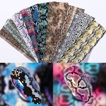 

Nail Foils Serpentine Nail Art Transfer Sticker Leopard Print Pattern Sliders Nail Decals Decoration Nail Art DIY Manicures