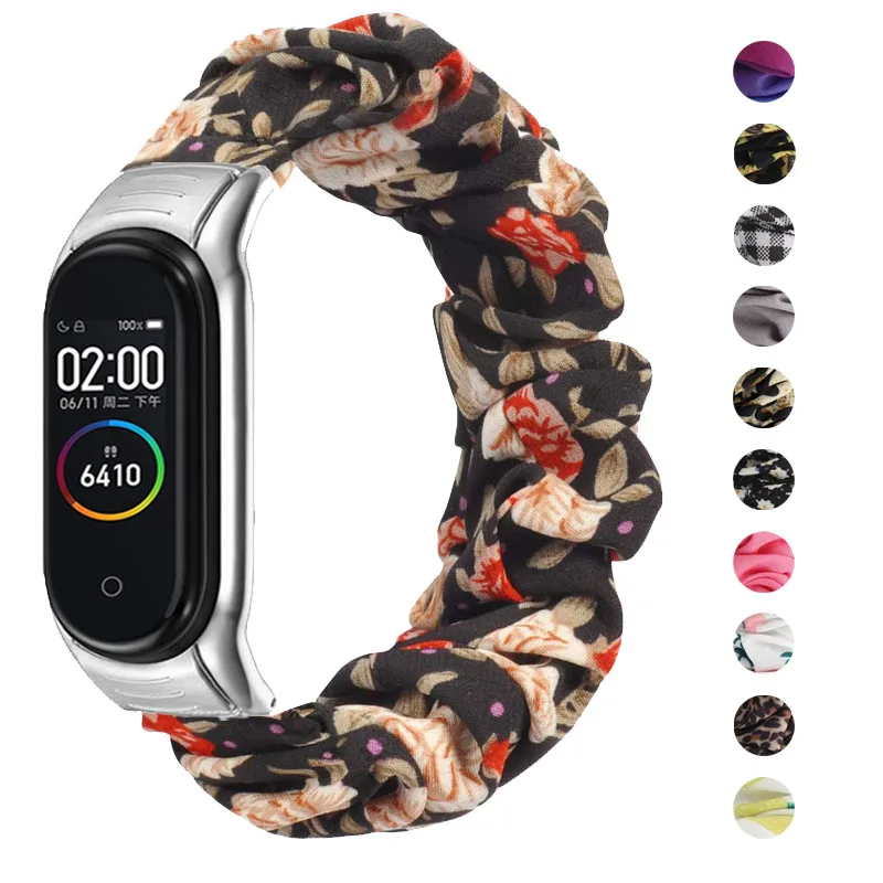 Эластичный ремешок для Xiaomi Mi Band 5 4 3 сменный Браслет Band4 Воздухопроницаемый Для |